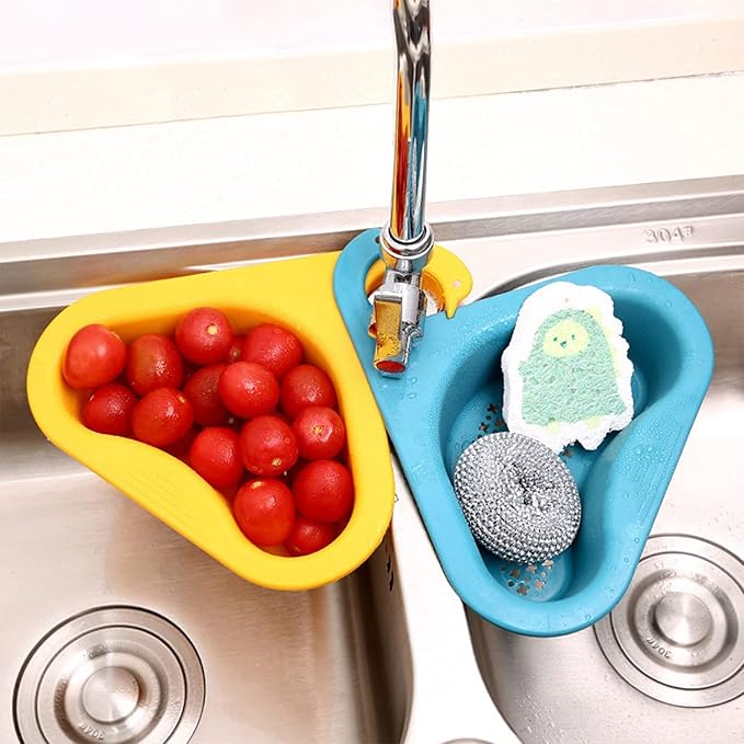 Panier Égouttoir Triangulaire Multifonction pour Évier de Cuisine