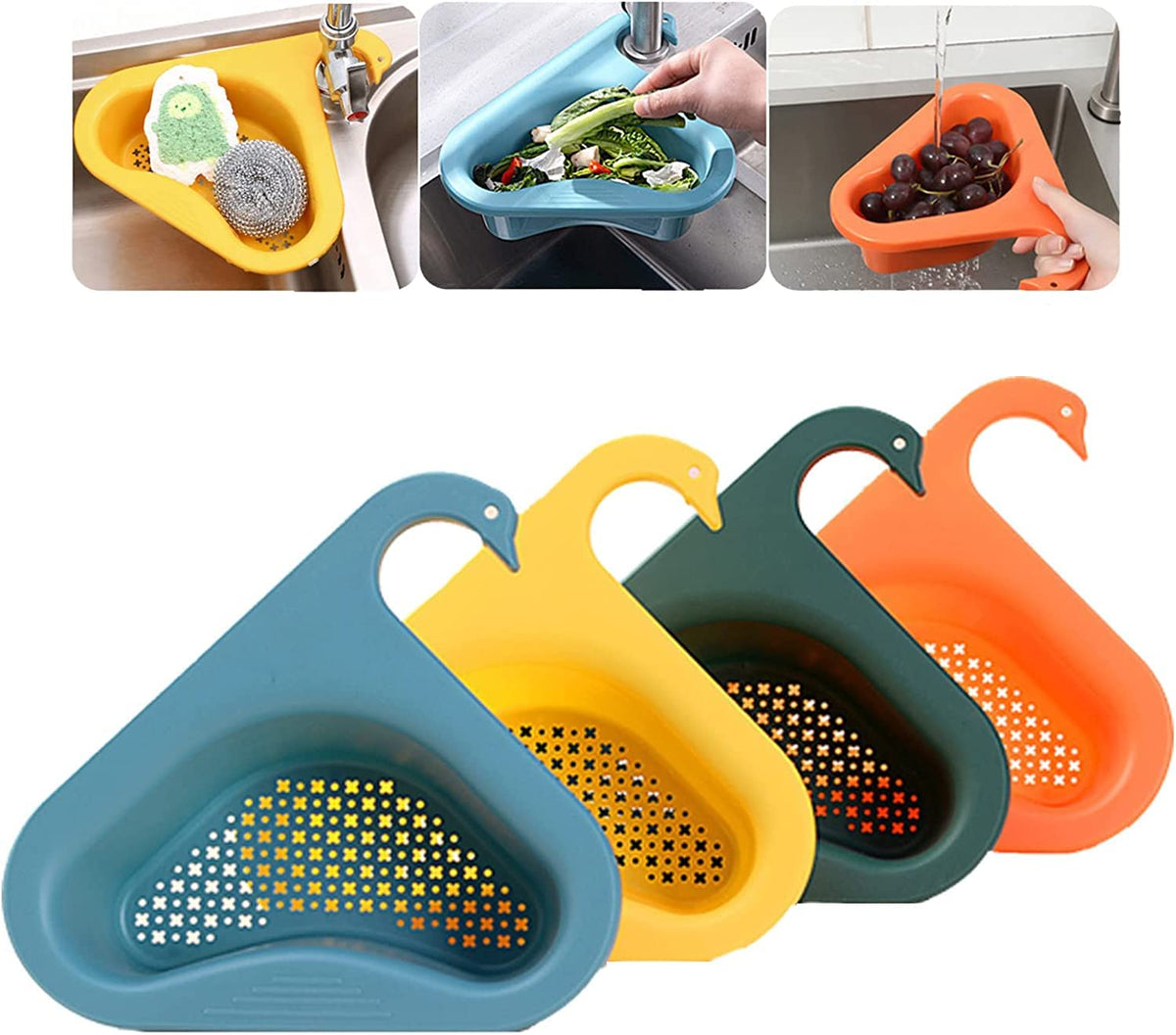 Panier Égouttoir Triangulaire Multifonction pour Évier de Cuisine