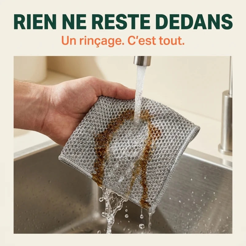 Chiffons à vaisselle multi-usages en fil métallique 2