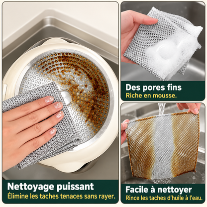 Chiffons à vaisselle multi-usages en fil métallique 2