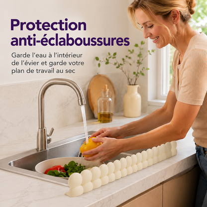 Protection anti-éclaboussures en silicone pour évier de cuisine