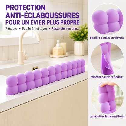 Protection anti-éclaboussures en silicone pour évier de cuisine