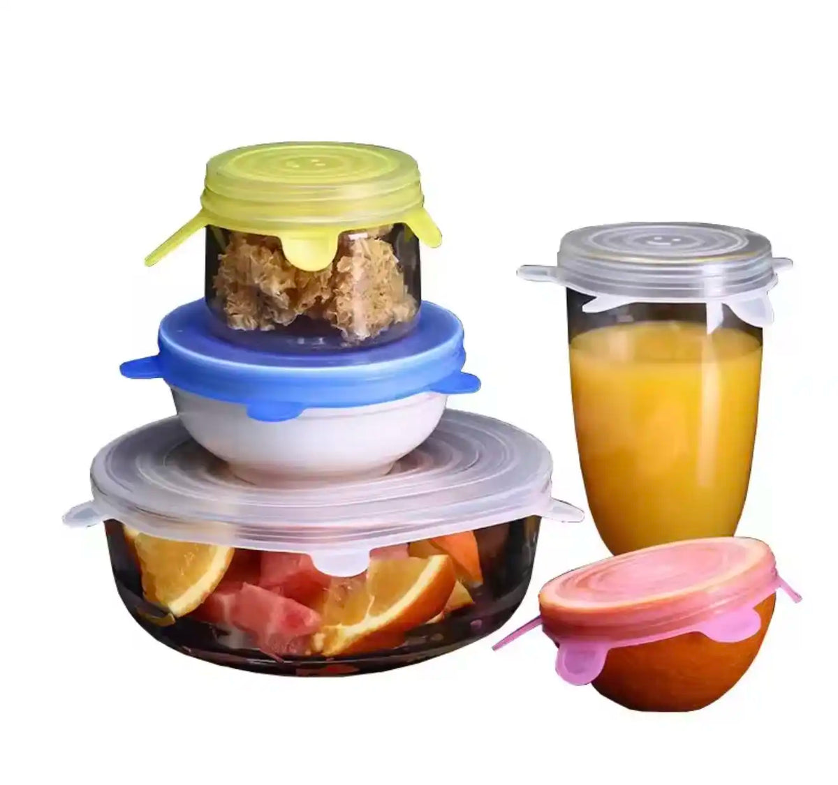 Set de 6 Couvercles Extensibles en Silicone Réutilisables